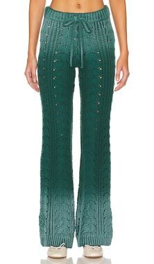 Lovers And Friends Knit Green Ombre Jelissa Pants Size S NWT
